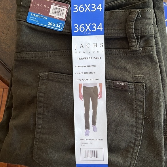 NWT Jachs New York Men's 5 Pocket Stretch Traveler Pant Size 36 X 34 - Picture 5 of 6